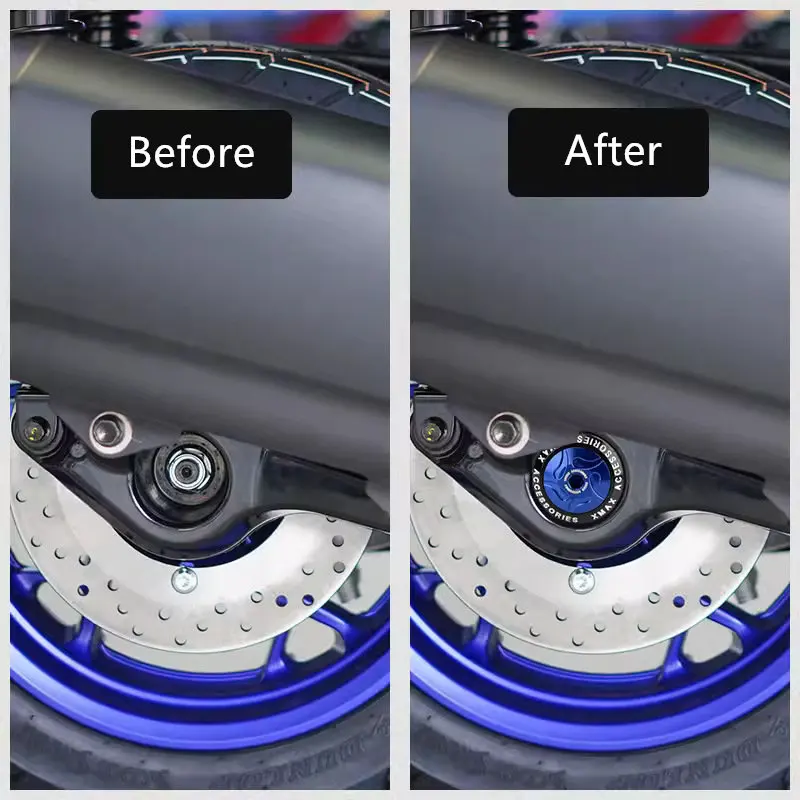 For Yamaha X-MAX 300 XMAX 300 XMAX300 Accessories Rear Axle Fork Cap Nut Cover Wheel Axle Slider Screw Decoration
