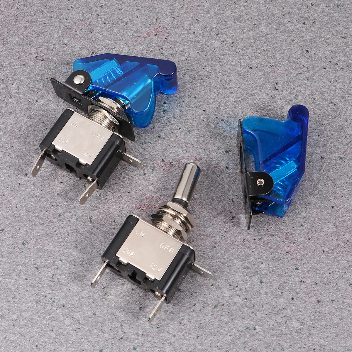 

2 Pcs Button Switch LED Fog Lights Foglamp On-off 12V ASW-07D Toggle Blue Power