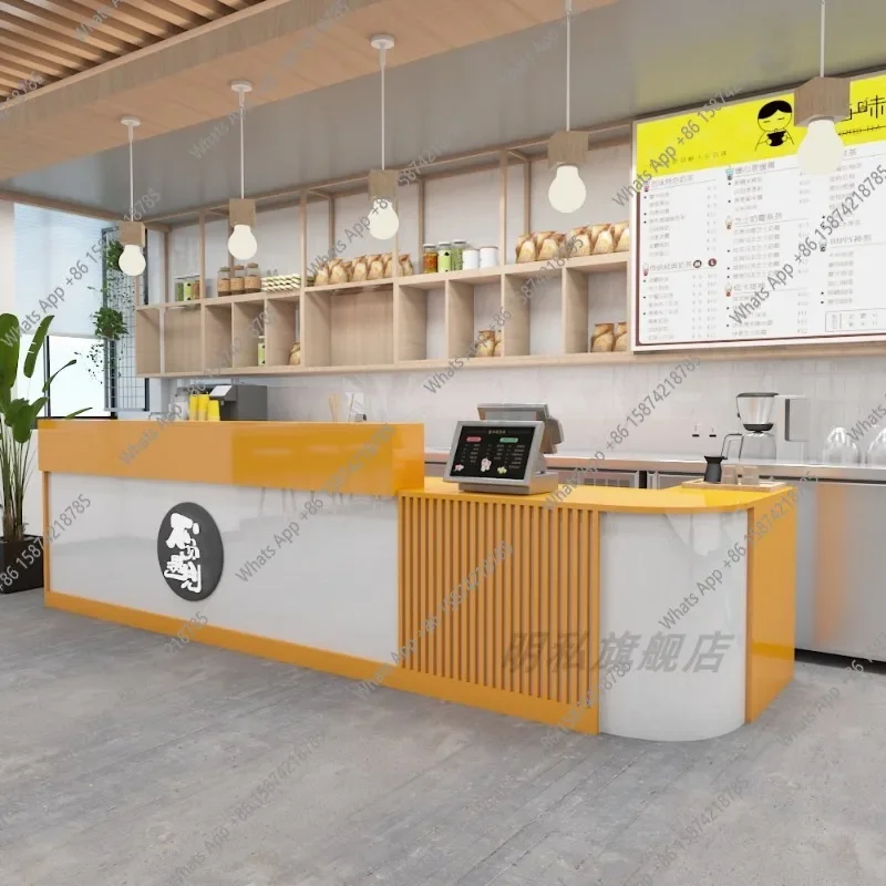 

YX Luxury Industrial Reception Desks Modern Shop Beauty Hotel Restaurant Display Reception Desks Company Bureau Trendy Furniture