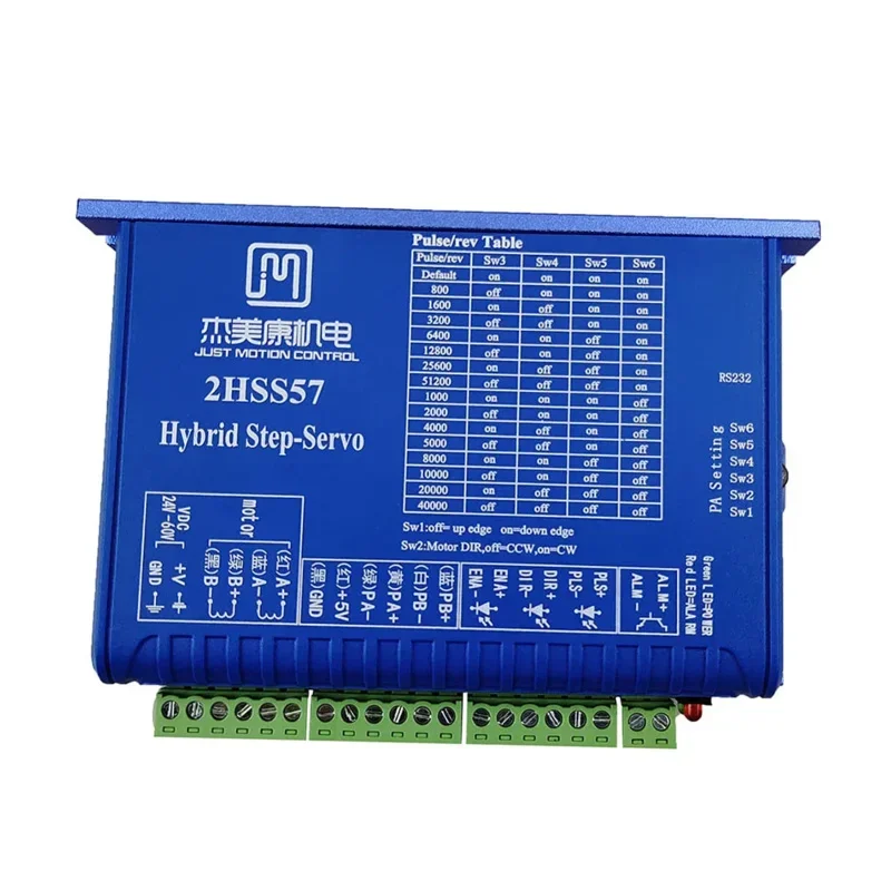 2N.M Hybrid Step Servo Motor Driver 2HSS57 57J1880EC-1000 Closed-Loop Input Voltage DC24-48V