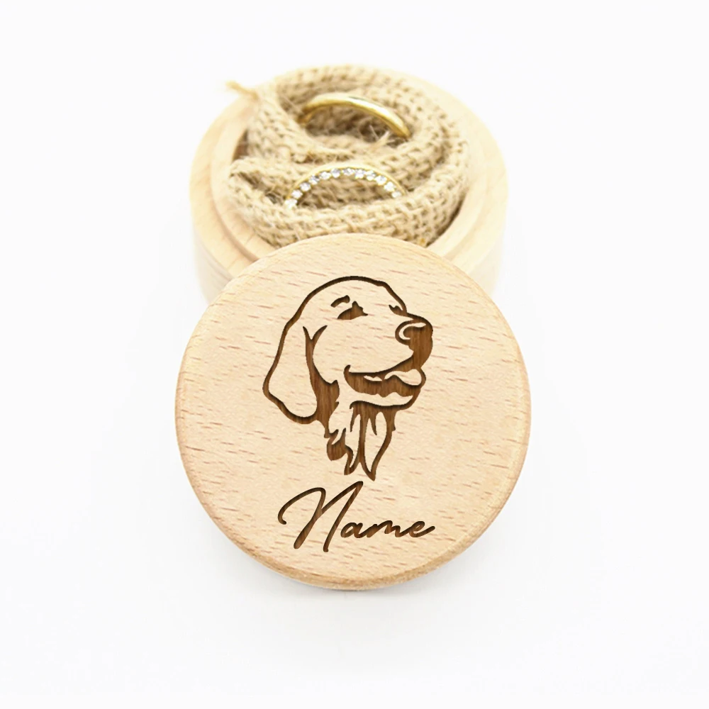 Personalised Engraved Wooden Tooth Storage Box Custom Name Memorial Box Pet Dog Cat Fur Keepsake Box Loss of Pet Memorial Gift