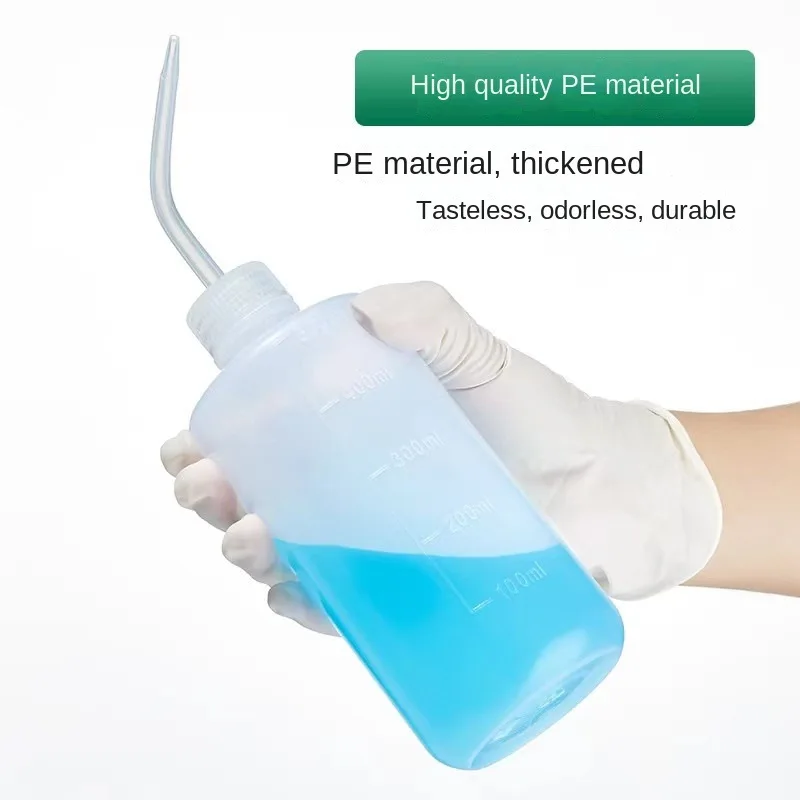 1pc 250ml Long Curved Transparent Water Bottle Liquid Container Spray Bottle Kettle Watering Laboratory Tools