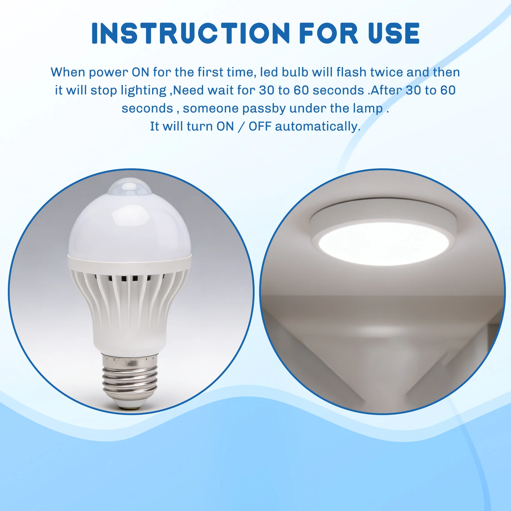 Exquisite-E27 Led Bulb Light Motion Sensor Light LED PIR Motion Sensor Lamp Globe Bulb Light Lamp