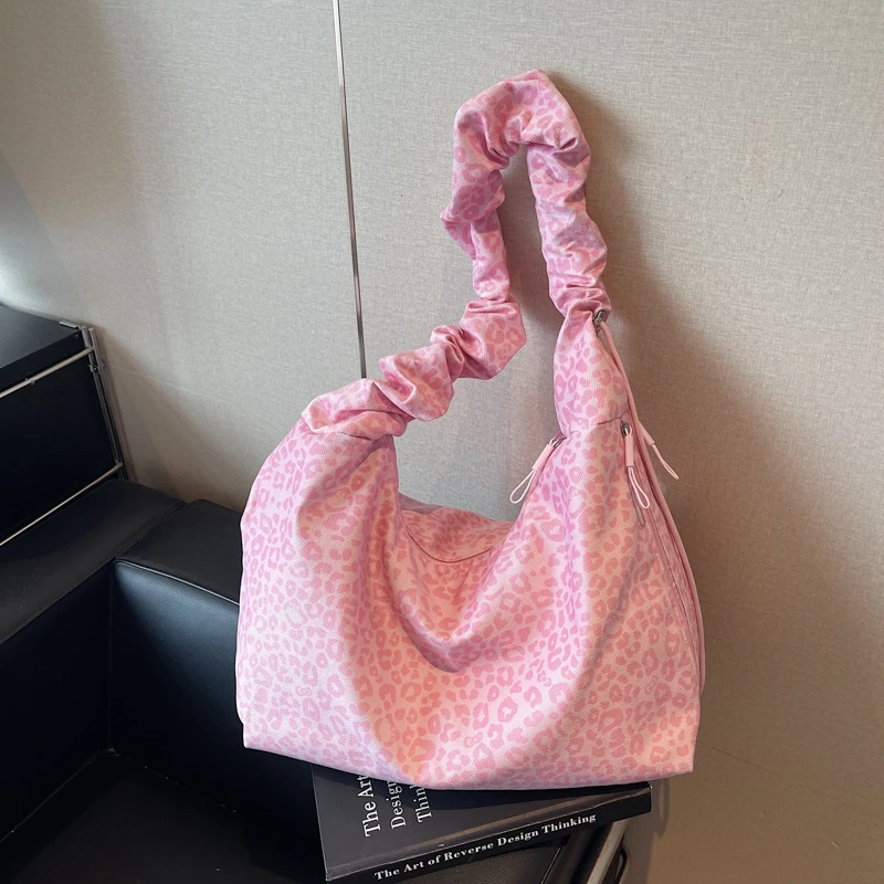 

Нейлоновые леопардовые модные сумки-тоут, повседневные женские сумки большой вместимости, распродажа, новый дизайн 2025 года, универсальные женские сумки