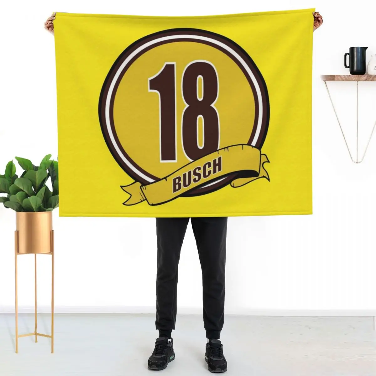 18 Busch w/Banner Throw Blanket Extra Large Throw Giant Sofa Weighted Picnic Quilt Blankets