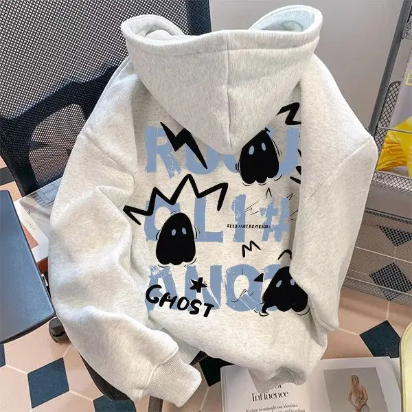 

Extra Large 300 Pou American High Street Trendy Hoodie ex Autumn Winter Heavyweight Pure Cotton Versatile Jaet