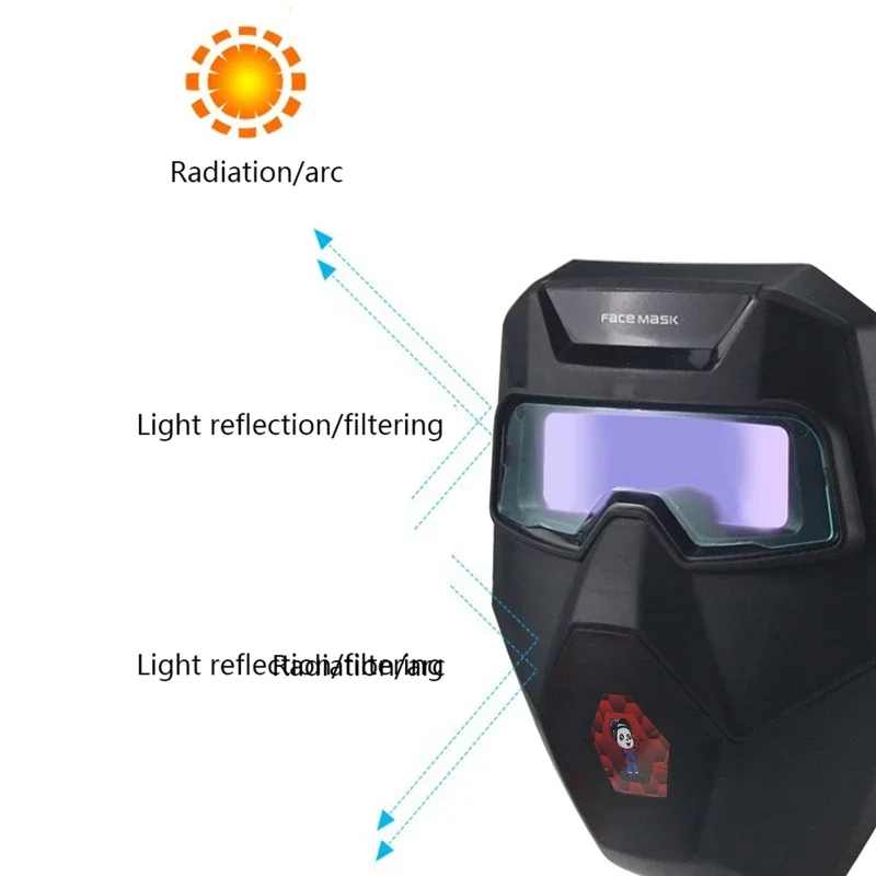 Automatic Dimming Welding Mask for TIG MIG Plasma Cut Anti Falling Material Suitable for Electric Welding Gas Weld