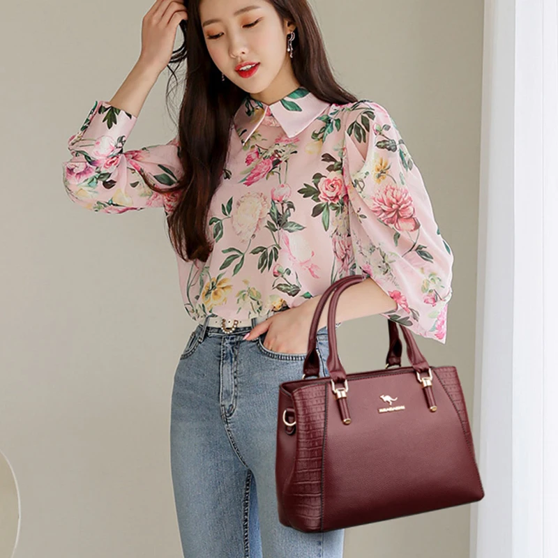 Luxury Designer Handbag Brand High Quality Soft Leather Bags 2024 Sac Crossbody Shoulder Bag For Womens Casual Tote Bag Bolsos