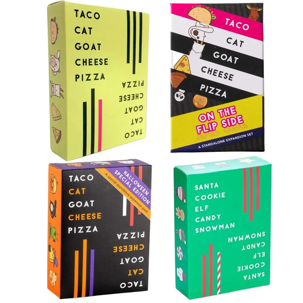 Taco Cat Goat Cheese Pizza Playing Cards Santa Cookie Elf Candy Board Funny Games for Couples 2-8 People Friends Party Games