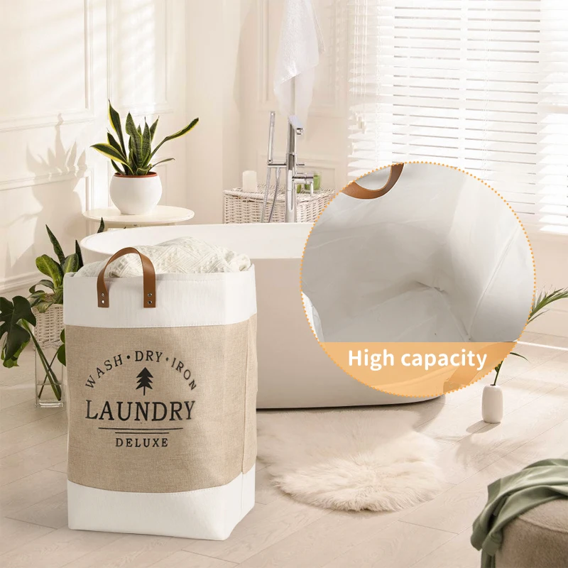 Large Capacity Portable Laundry Basket Dirty Clothes Basket Fabric Laundry Basket Folding Storage Basket Household Storage Box