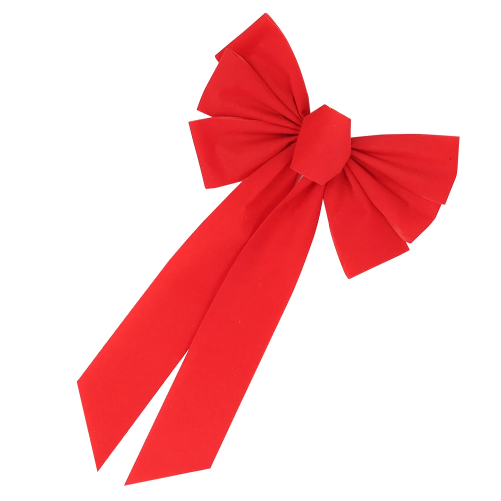 

8 Pcs Christmas Bow Bowknot Ornament Handmade Holiday Decor Seasonal Decorative Bows Tree Ornaments Red