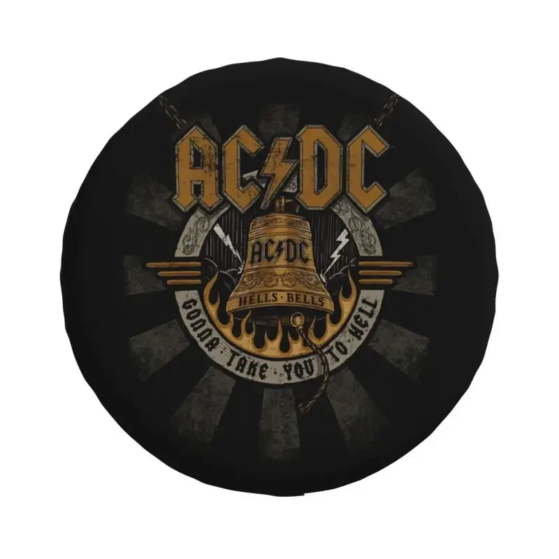 AC DC Rock Roll Band Tire Cover 4x4 Trailer Heavy Metal Band Music Spare Wheel Protector for Jeep Toyota  14