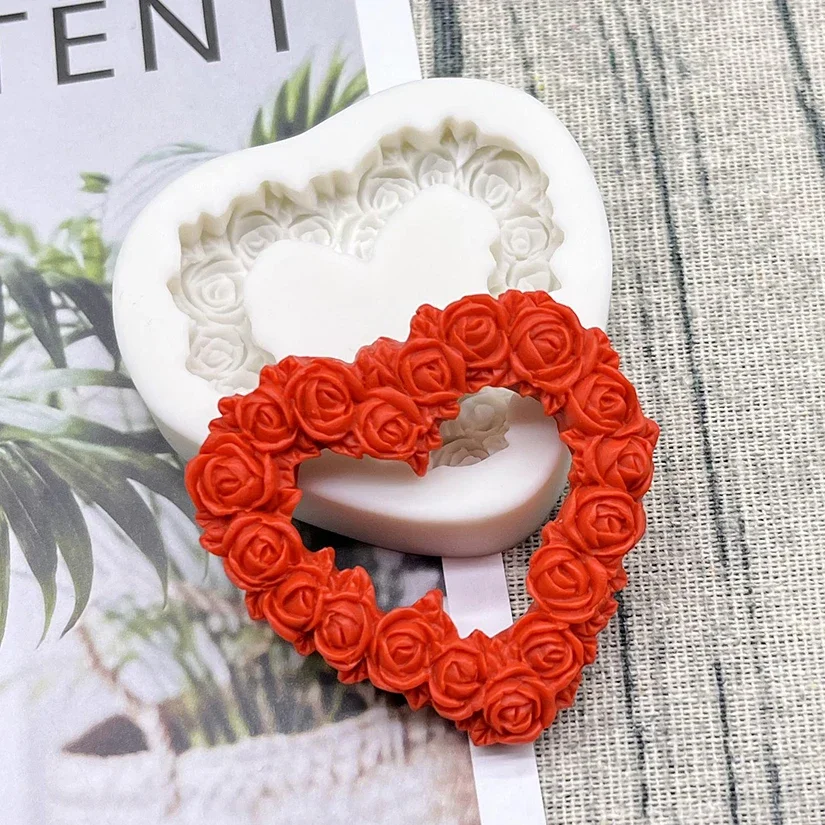 

Rose Heart Silicone Sugarcraft Mold Resin Tools Cupcake Baking Mould Fondant Cake Decorating Tools