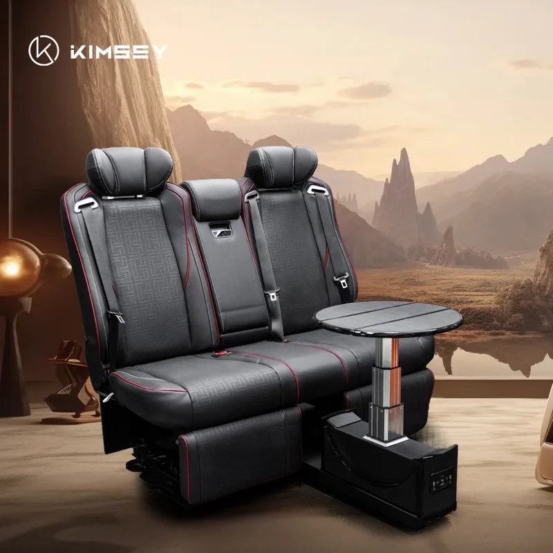 UTV&ATVCar Modification With Massage Comfortable Head Rest Luxury Car Rear Seat Sofabed for Toyota Coaster Hiace Alphard