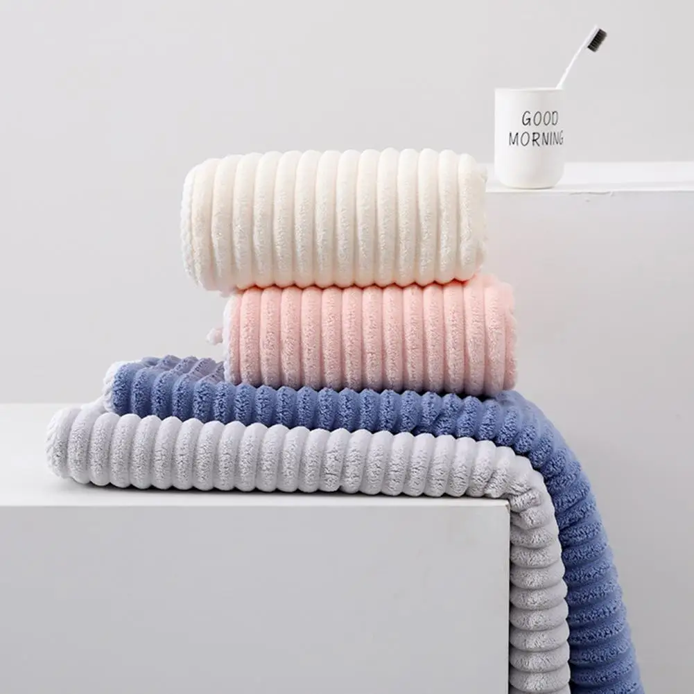 High-quality Bathing Experience Towels 3pcs Absorbent Bath Towel Set Coral Velvet Shower Wrap Lint-free Hair Drying Hat Soft