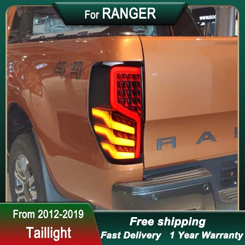 Car Led Tail Lights For Ford RANGER 2012-2019 new full LED Brake Reverse Tail Lamp Dynamic Turn Signal Light Tail Lamp Assembly