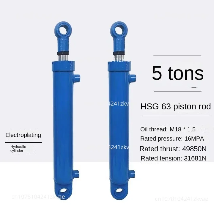 Cilindro hidráulico de 3 t 5 t, elevação bidirecional, pequeno e pesado, estação hidráulica de cilindro único, máquina de cortar