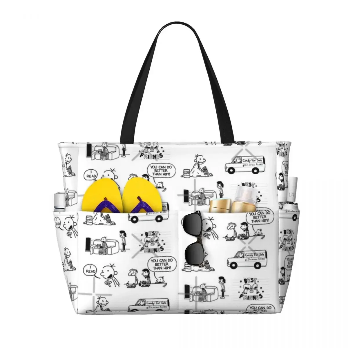 

Wimpy Kid Beach Travel Bag, Tote Bag Fashionable Practical Gifts Birthday Gift Multi-Style Pattern
