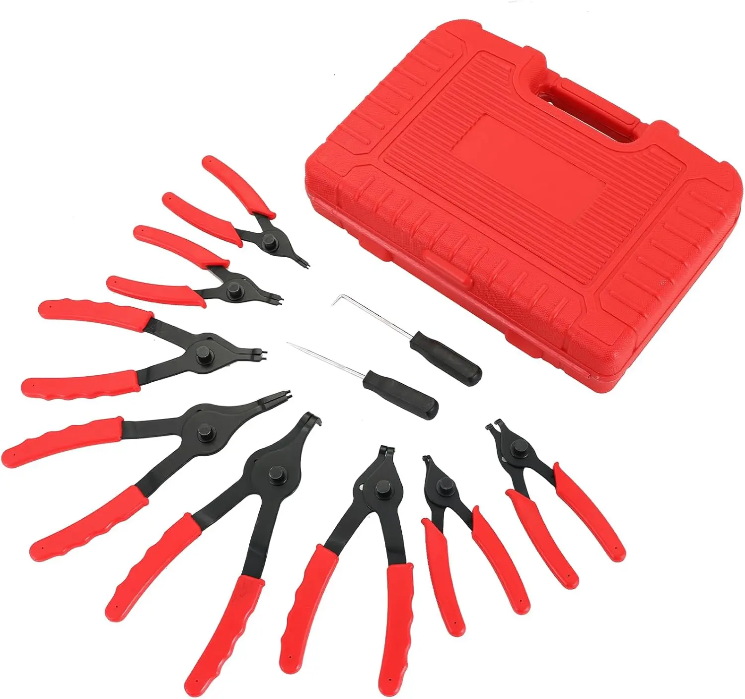 

11PCS Snap Ring Plier Set - Heavy Duty Internal/External Circlip Tools for Car, Truck, Motorcycle, Lawn Mower & Farm Equipment