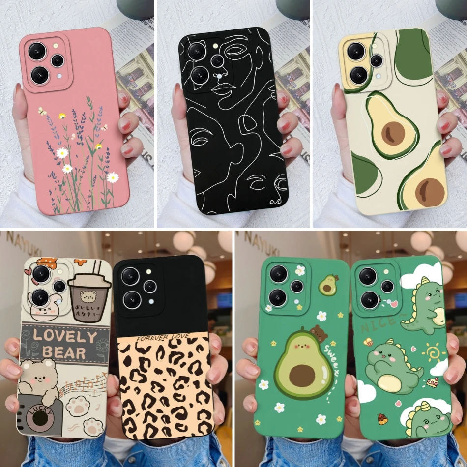 Phone Cases For Redmi 12 12C 11A New Soft Liquid Silicone Camera Protection Back Cover For Redmi12C 4G 5G 12 C 11 A Bumper Shell