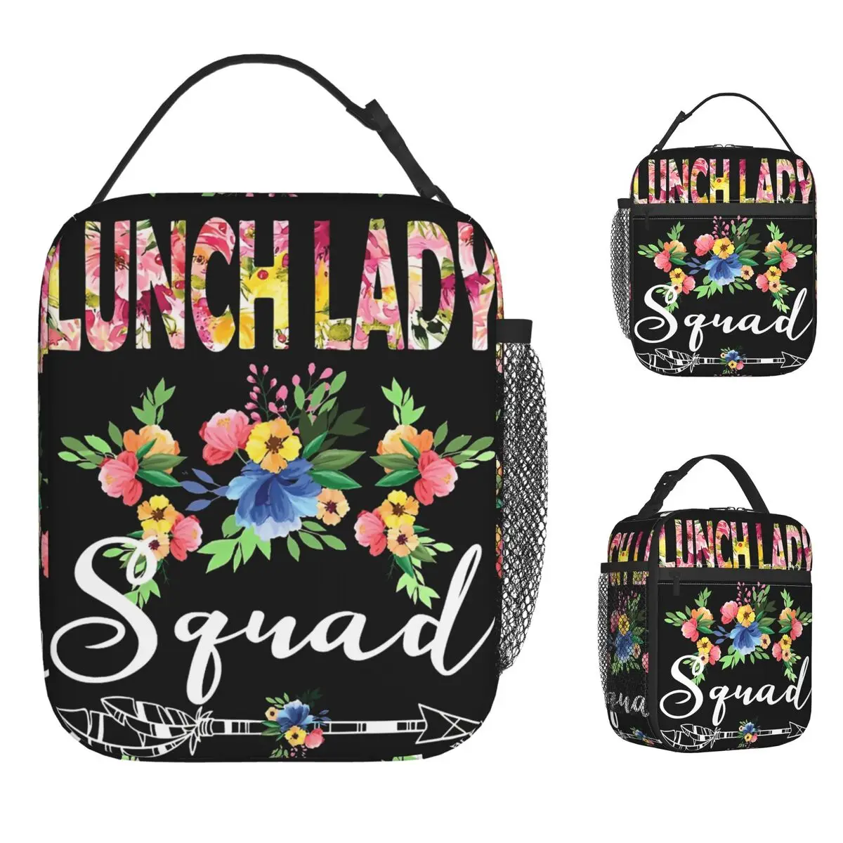 

Lunch Lady Squad Lunch Bag Outdoor Picnic Lunch Box For Girls Funny Graphic Design Thermal Lunch Bags Oxford Portable Cooler Bag