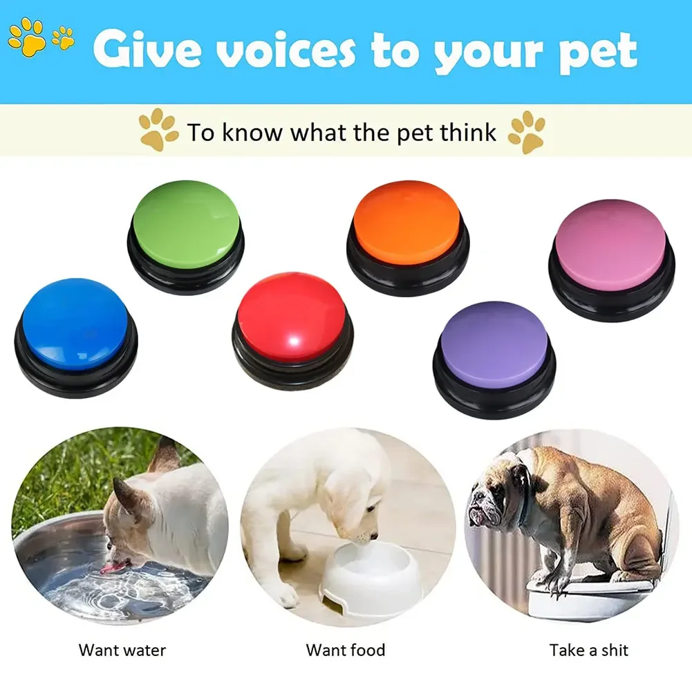 Recordable Talking Easy Carry Voice Recording Sound Button For Kids Pet Dog Interactive Toy Answering Buttons Party Noise Makers