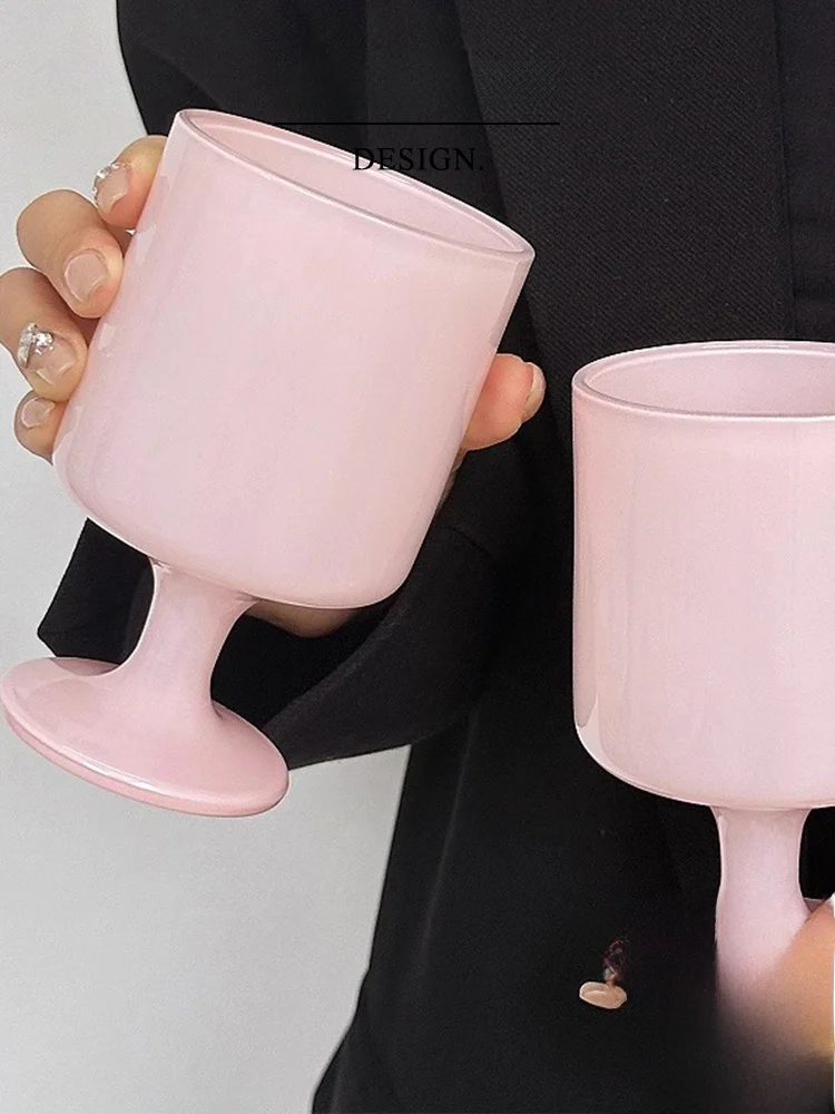 Vietri Mare Crystal Glass Cup Pink Jade Small Batch Liquor Cup High Aesthetic Value Sweet Wine Cup Coffee Cup Rosemary