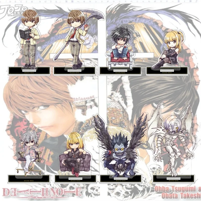 Death Note Acrylic mini Stand figure Stand Plate Cosplay Prop Decor Cartoons present Friend Festivals Gifts Keychain