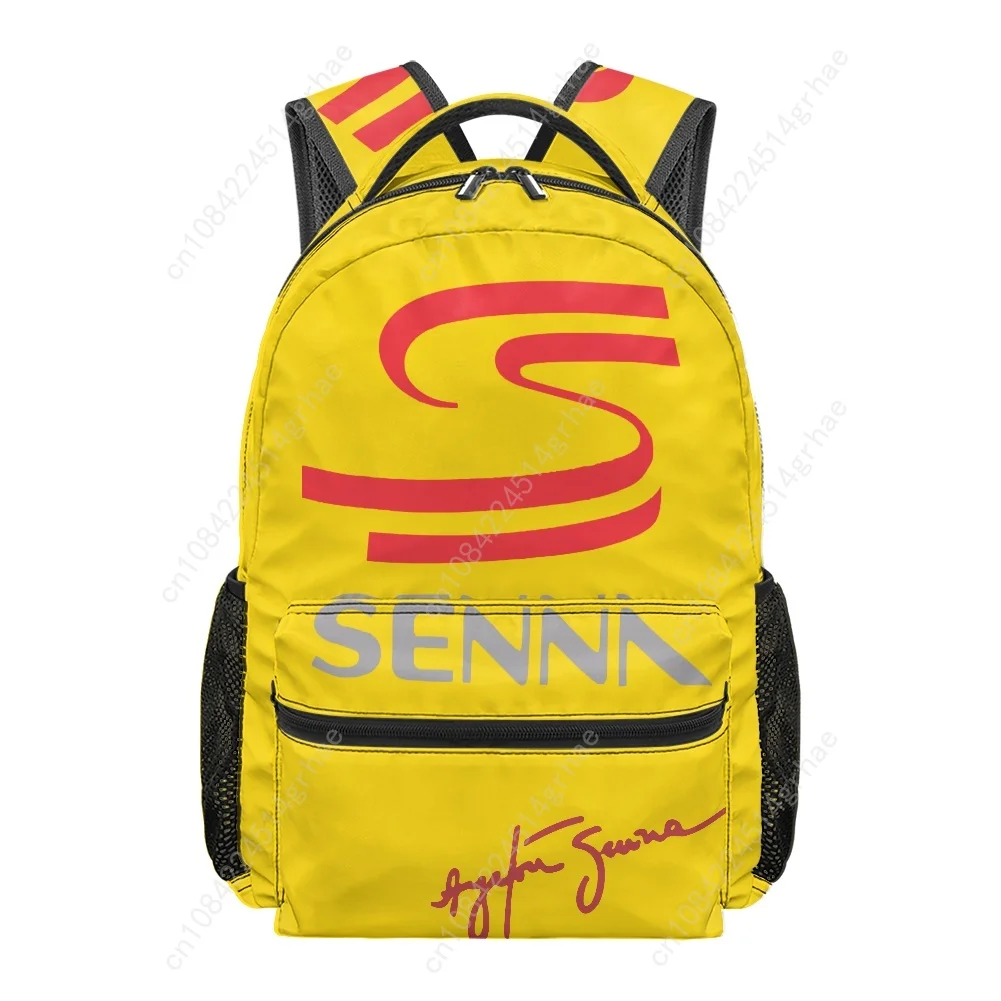 Ayrton Senna All-over Print Student Backpack Custom Casual Suitable for Travel and Camping Lightweight, and Easy To Clean