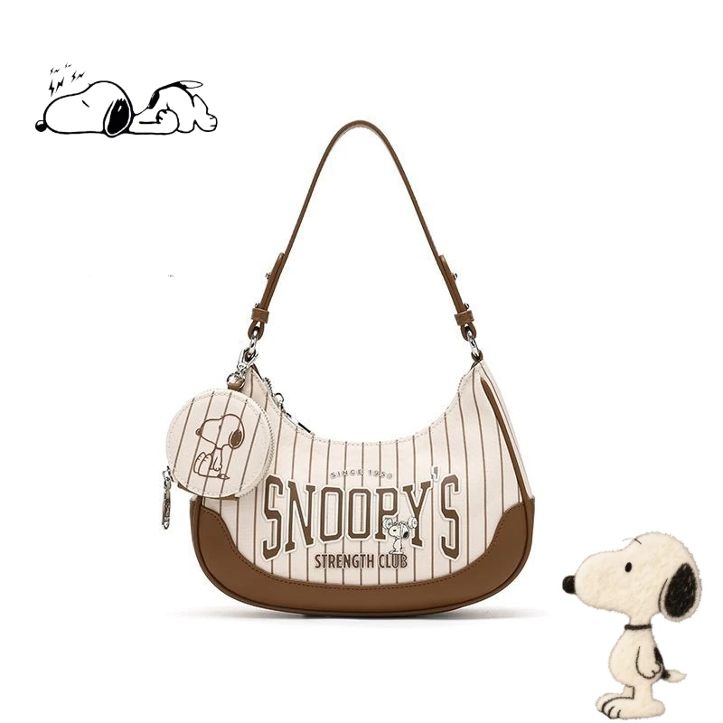 

Snoopy cartoon cute underarm bag creative girls high-end retro handbag shoulder bag anime merchandise Christmas Halloween gift.