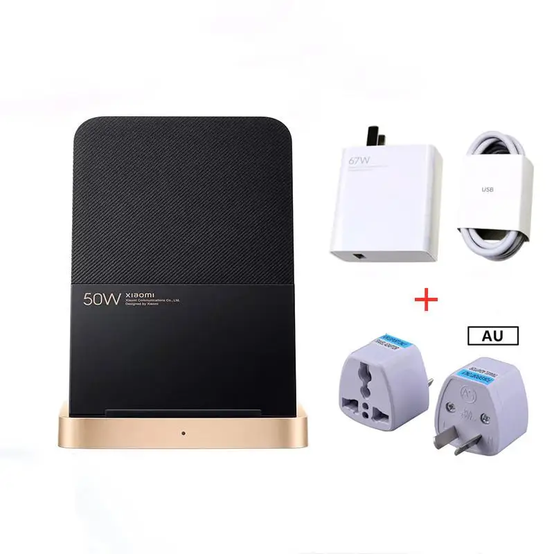 Top! Mi 50W Wireless Charger Vertical Air Cooling With 67W Charger 6A Type-c Cable Fast Charging For Xiaomi 14/13/12/11 Series