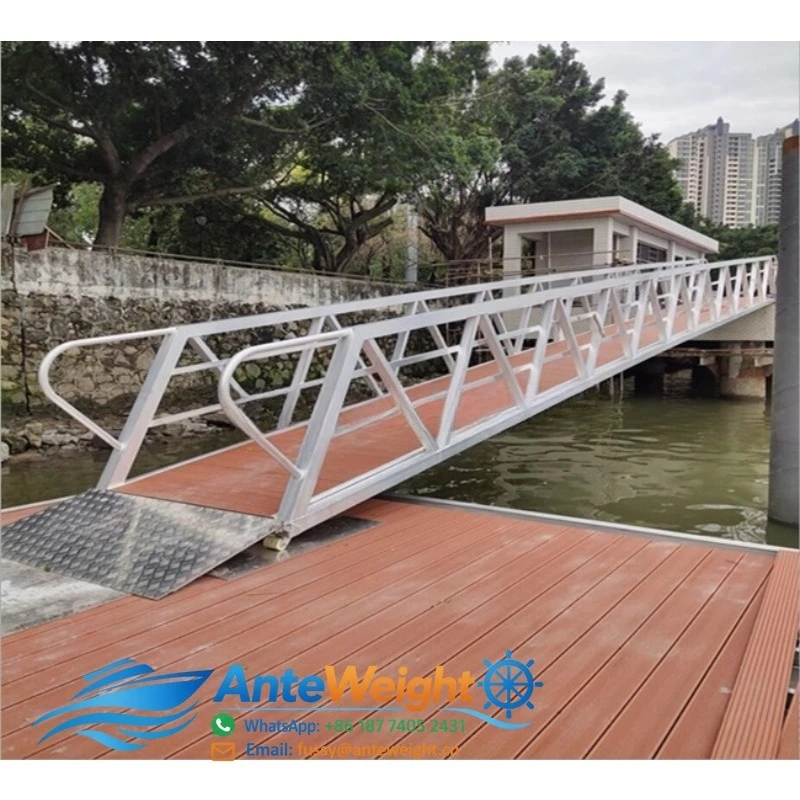 Multipurpose Marine Marina Dock Port Yard Platform Aluminum Alloy Handrail Wood Plastic Floor Step Ladders