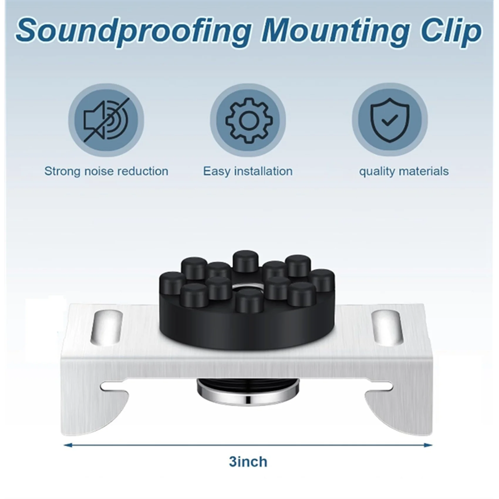 CHCH Sound Isolation Clips 24Pack Sound Proofing Mounting Clips - Reduces Noise From Noisy Neighbours - Drywall Soundproofing