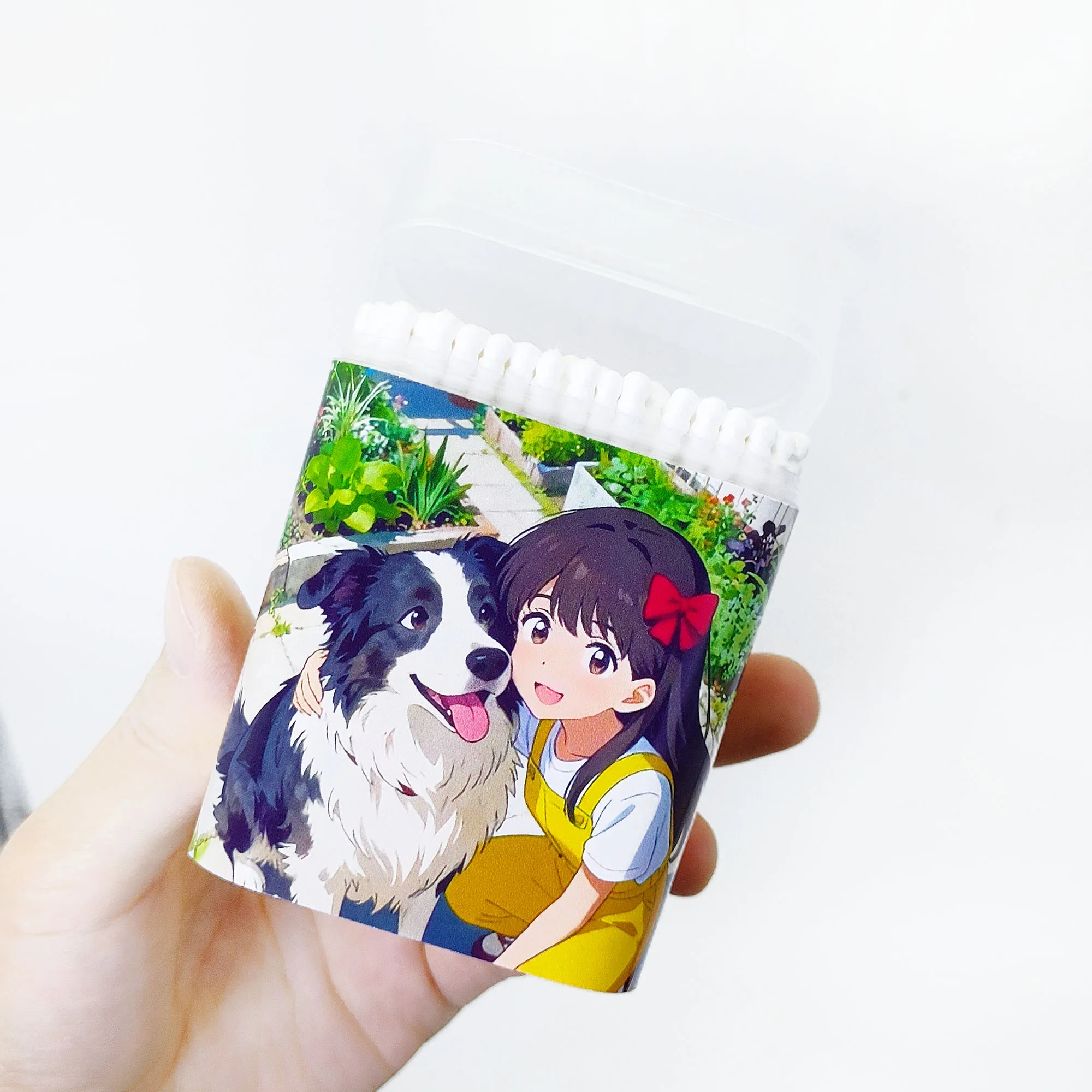 200 قطعة من إطار التجمد للفتيات من بوردر كولي متعدد الوظائف على شكل حلزون برأسين عصا قطنية رفيعة مستديرة.