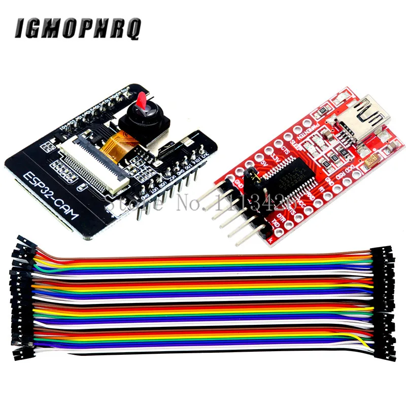 ESP32-CAM WiFi OV2640 Camera Module Bluetooth ESP32 Development Board FT232RL USB To TTL Serial Converter 40Pin Jumper Wire