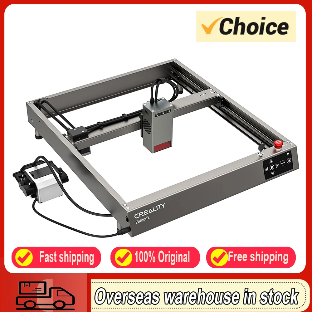 Creality Falcon2 Laser Engraver 40W Laser Head with Integrated Air Assist System High Speed Adjustable Laser Spot 400mm*415mm