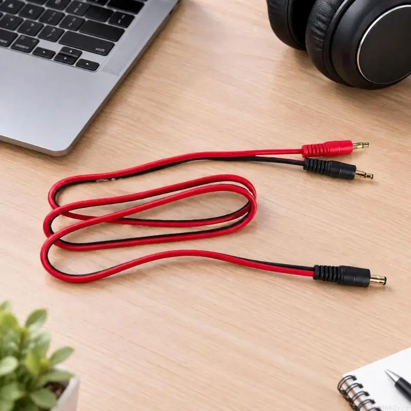 D5BB Red and Black Polarity Cable for DC5.5X2.5Mm/DC5.5X2.1mm Instrument Connection