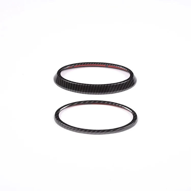 

front and rear logo decorative rings ABS for 22 Subaru XV carbon fiber pattern 2-piece set