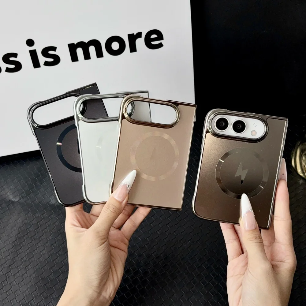 For iPhone 18Fold Case Plating for Magsafe Frosted Case For iPhone Duo Fold AG Fine Matte Texture Shockproof Back Cover 18Fold