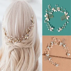 Bridal Hair Combs Headwear Wedding Hair Accessories Fashion Shaped Headdress Hair Bride Elegant Woman Hair Headbands