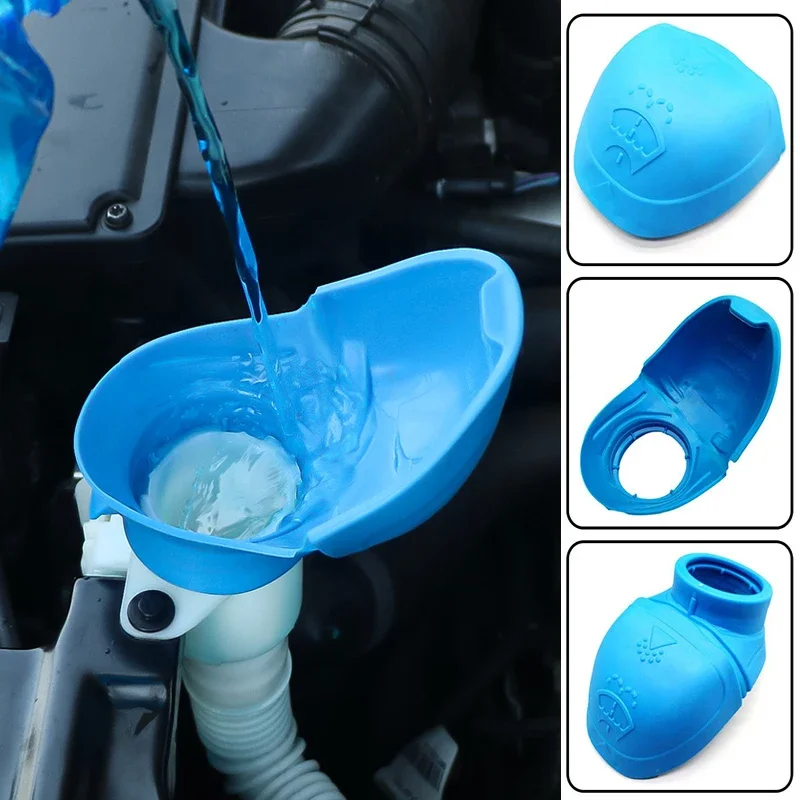 2Pcs Car Wiper Fluid Tank Covers Windshield Wiper Washer Fluid Reservoir Tank Lid Cover Pot For Audi Volkswagen Skoda Auto Parts