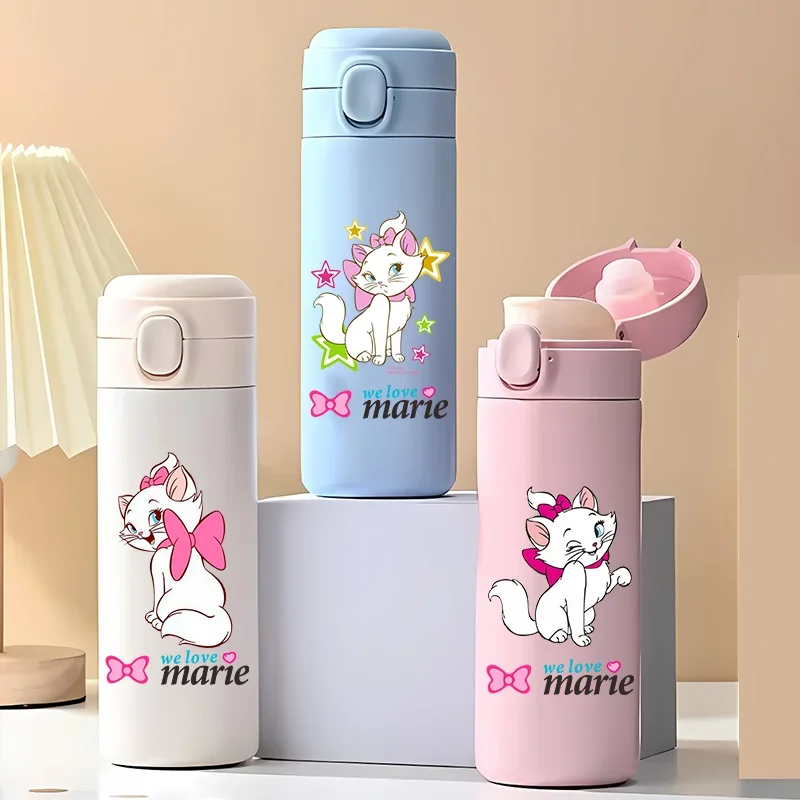 De Aristocats Disney Marie Cat 320Ml/420Ml Draagbare Sportwaterfles Thermosbeker Roestvrijstalen Kinderbeker Grote Capaciteit