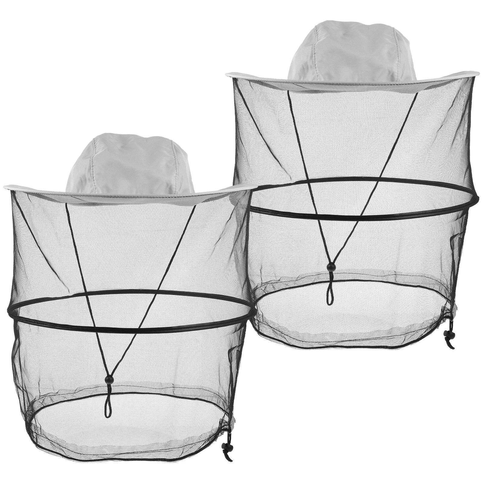 2 pezzi cappello per apicoltura protezione solare testa cappuccio a rete cappe per apicoltura professionali pieghevoli per esterni cappuccio a tesa larga con patta in poliestere