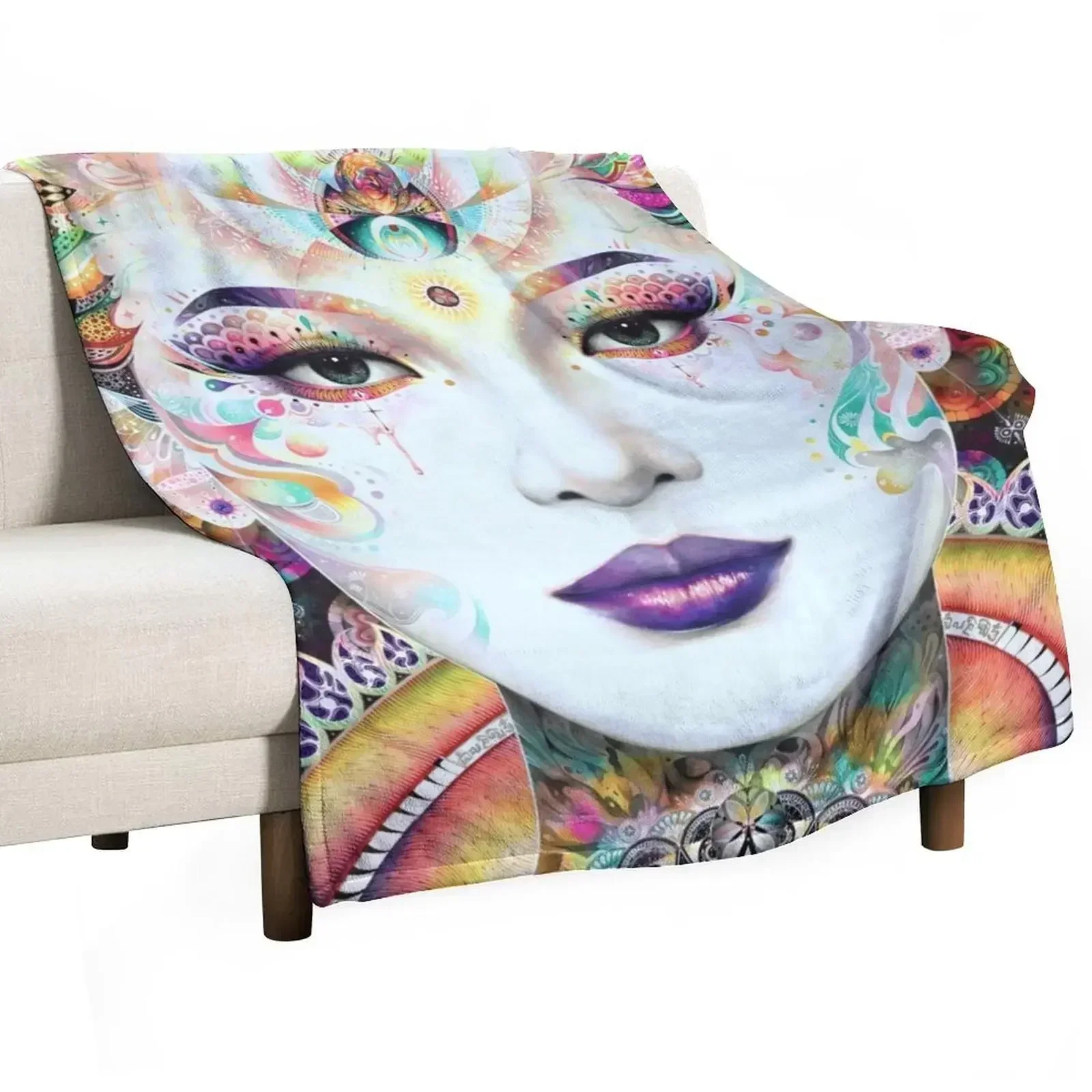 Guan Yin Throw Blanket Blankets For Sofas halloween Luxury Brand Blankets