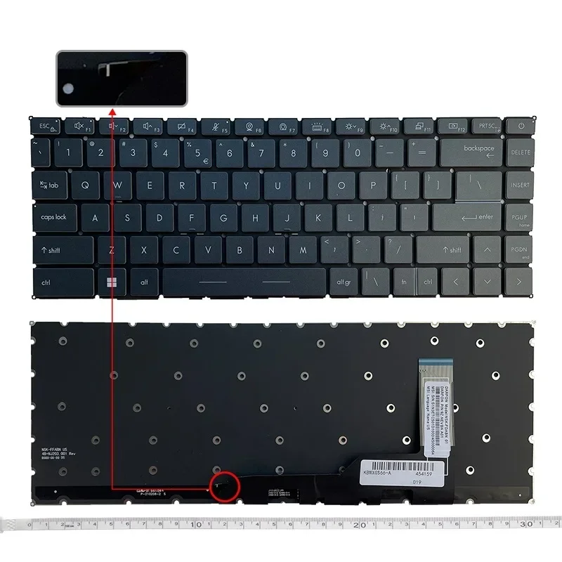 New  US Keyboard Backlit For MSI Modern 14 15 MS-14D3 MS-14D2 MS-14D1 MS-1551 MS-14DK Keyboard Backlight