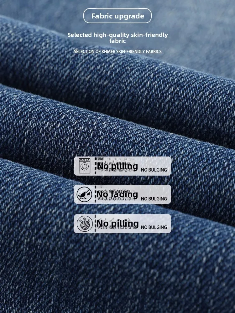 بالإضافة إلى حجم خمر Fce اصطف Thiened مايكرو متوهج الجينز المرأة الخريف الشتاء عالية الخصر سليم مستقيم الساق حافر السراويل