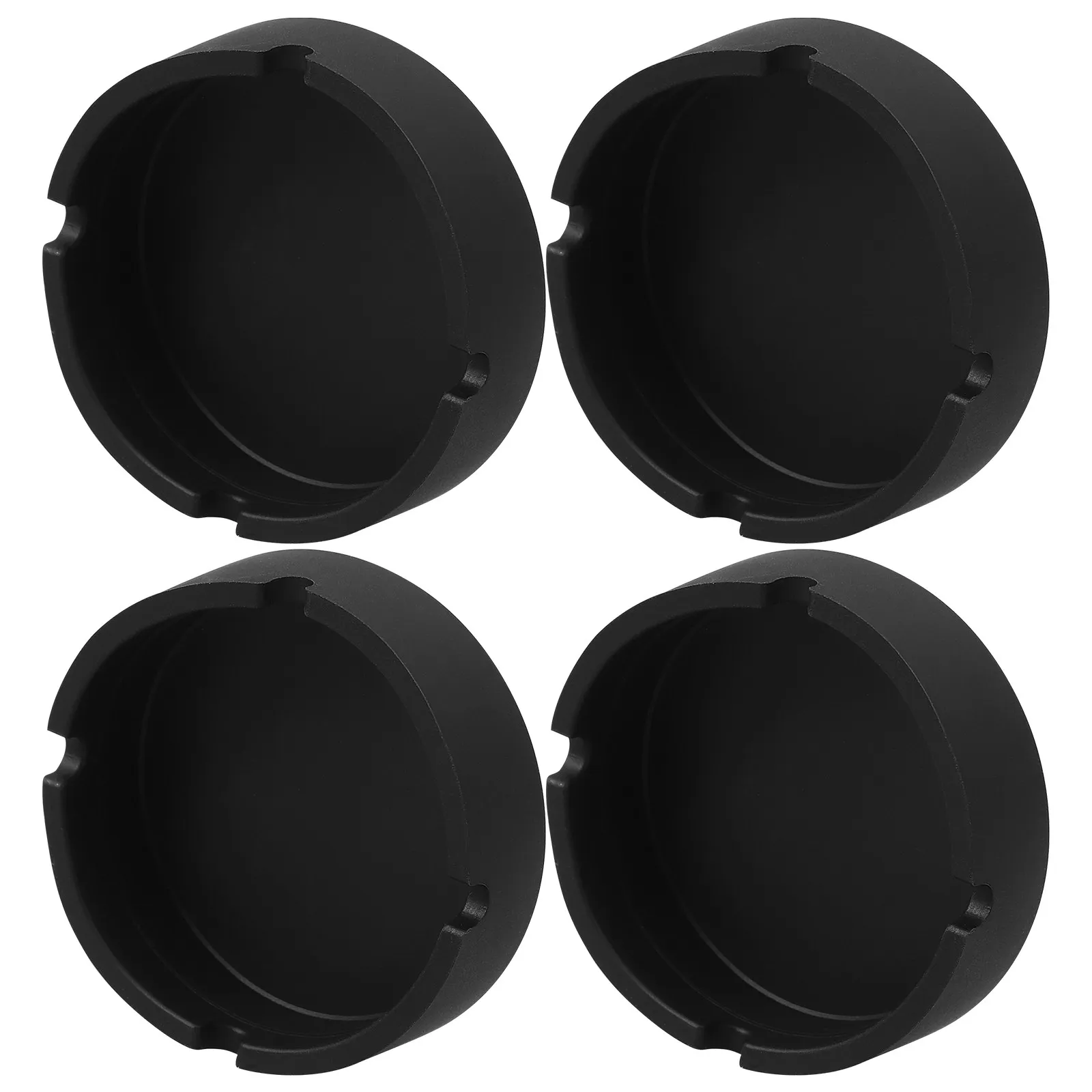 4 Pcs Ashtray Cigarette Indoor Smoker Ashtrays Silicone Drip Smoking Bin Organizer Round