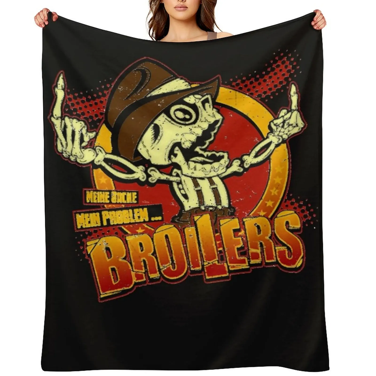 

Broiler chicken Throw Blanket Picnic decorative bed plaid blankets and throws Blankets