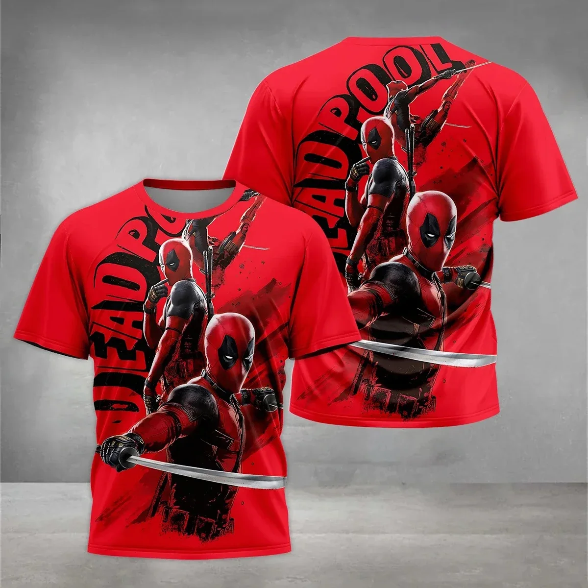 Men Deadpool & Wolverine Graphic T-Shirt Marvel Movie Casual Short Sleeve TeeDeadpool Wolverine Marvel Tee Men