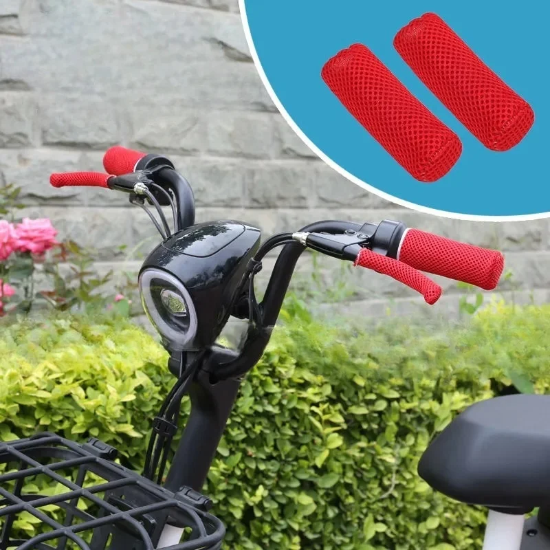 4Pcs Breathable Handlebar Covers For Motorcycle Universal Summer Sweatproof Anti Slip Brake Clutch Lever Soft Cover Decorative